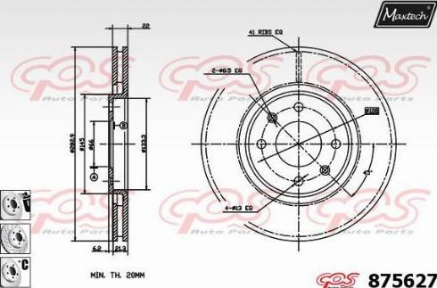 Maxtech 875627.6880 - Bremžu diski adetalas.lv