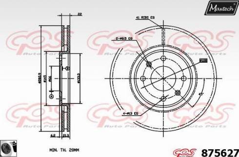 Maxtech 875627.0060 - Bremžu diski adetalas.lv