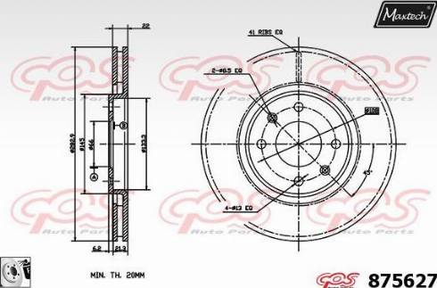 Maxtech 875627.0080 - Bremžu diski adetalas.lv