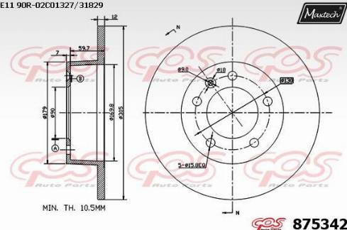 Maxtech 875342.0000 - Bremžu diski adetalas.lv