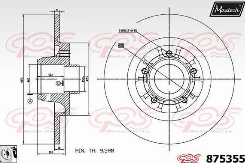 Maxtech 875355.0085 - Bremžu diski adetalas.lv