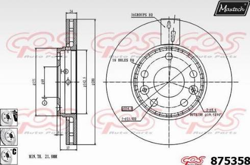 Maxtech 875358.6880 - Bremžu diski adetalas.lv