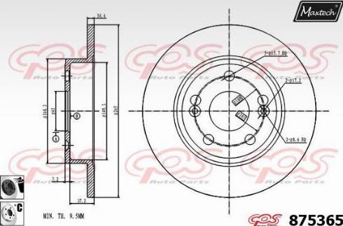 Maxtech 875365.6060 - Bremžu diski adetalas.lv