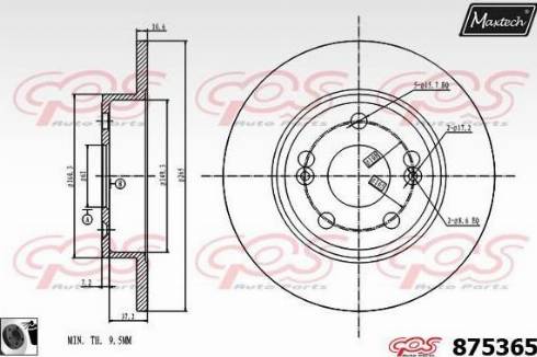 Maxtech 875365.0060 - Bremžu diski adetalas.lv