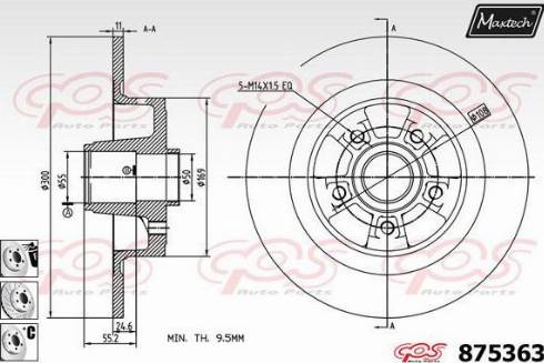 Maxtech 875363.6985 - Bremžu diski adetalas.lv