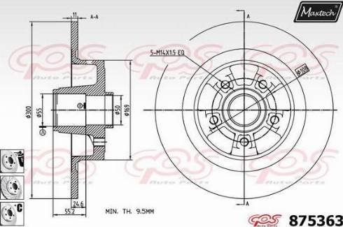 Maxtech 875363.6885 - Bremžu diski adetalas.lv