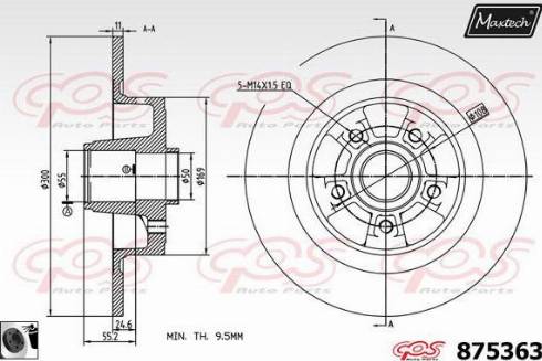 Maxtech 875363.0065 - Bremžu diski adetalas.lv