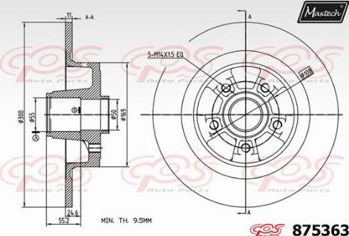 Maxtech 875363.0005 - Bremžu diski adetalas.lv