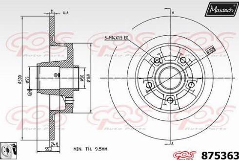 Maxtech 875363.0085 - Bremžu diski adetalas.lv