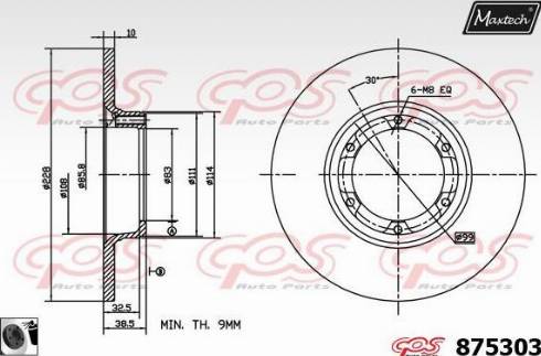 Maxtech 875303.0060 - Bremžu diski adetalas.lv