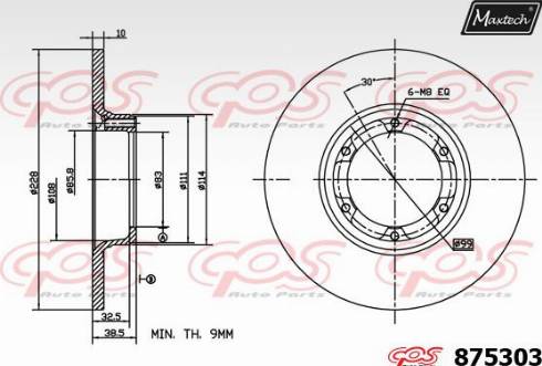 Maxtech 875303.0000 - Bremžu diski adetalas.lv