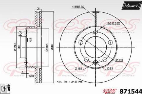 Maxtech 871544.0080 - Bremžu diski adetalas.lv