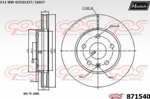 Maxtech 871540.0000 - Bremžu diski adetalas.lv