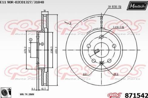 Maxtech 871542.0060 - Bremžu diski adetalas.lv