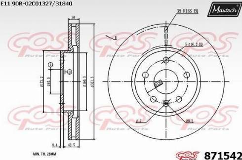 Maxtech 871542.0000 - Bremžu diski adetalas.lv