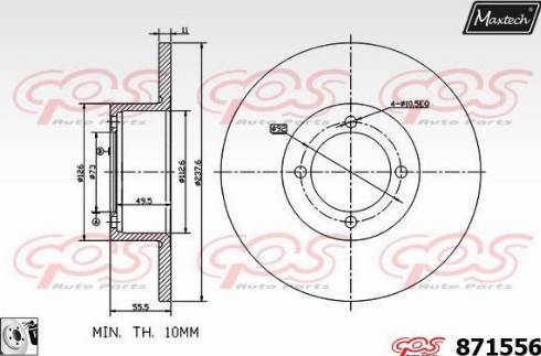 Maxtech 871556.0080 - Bremžu diski adetalas.lv