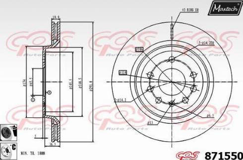 Maxtech 871550.6060 - Bremžu diski adetalas.lv