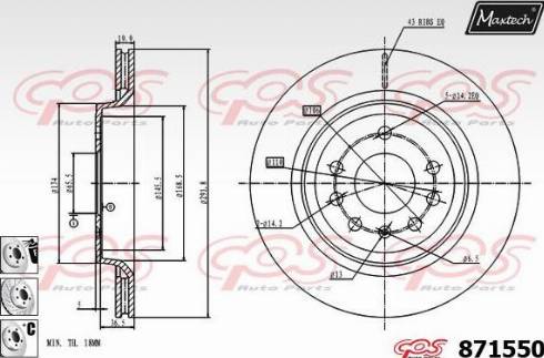 Maxtech 871550.6880 - Bremžu diski adetalas.lv