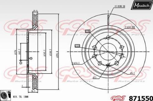 Maxtech 871550.0060 - Bremžu diski adetalas.lv