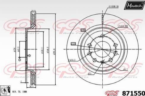 Maxtech 871550.0080 - Bremžu diski adetalas.lv