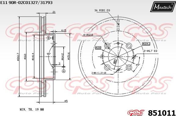 Maxtech 871550 - Bremžu diski adetalas.lv