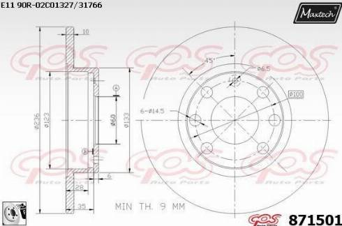 Maxtech 871501.0080 - Bremžu diski adetalas.lv