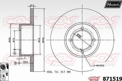 Maxtech 871519.6060 - Bremžu diski adetalas.lv