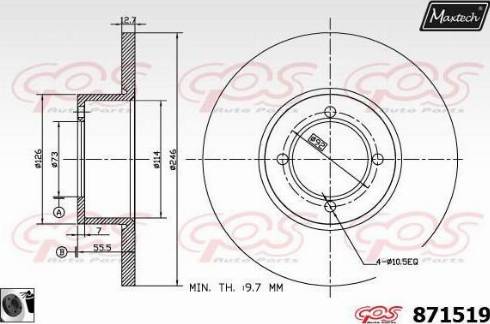 Maxtech 871519.0060 - Bremžu diski adetalas.lv