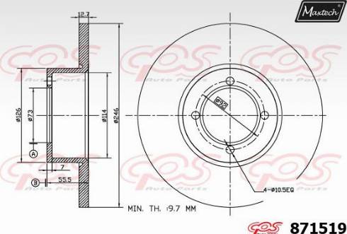 Maxtech 871519.0000 - Bremžu diski adetalas.lv