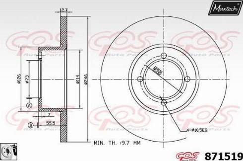 Maxtech 871519.0080 - Bremžu diski adetalas.lv