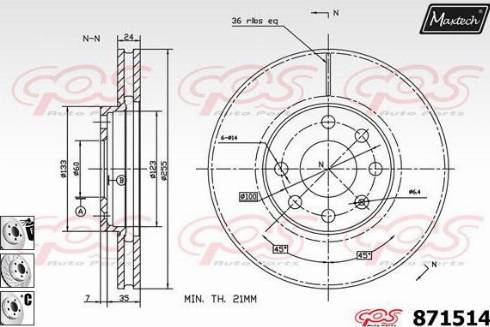 Maxtech 871514.6980 - Bremžu diski adetalas.lv