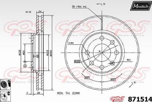 Maxtech 871514.6060 - Bremžu diski adetalas.lv