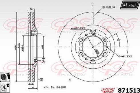 Maxtech 871513.6060 - Bremžu diski adetalas.lv