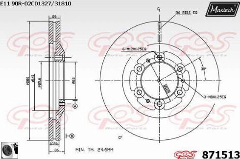 Maxtech 871513.0060 - Bremžu diski adetalas.lv