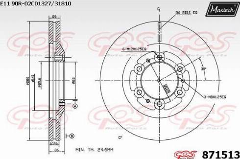 Maxtech 871513.0000 - Bremžu diski adetalas.lv