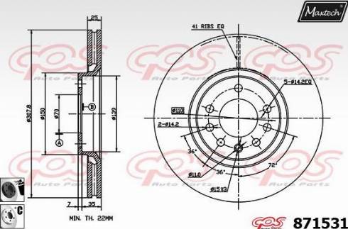 Maxtech 871531.6060 - Bremžu diski adetalas.lv