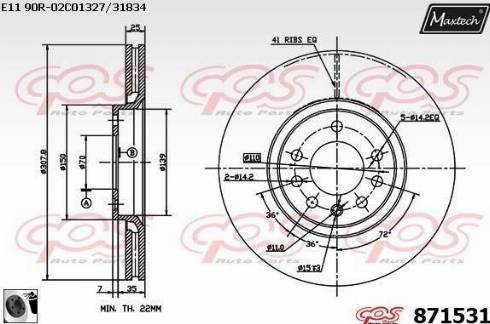 Maxtech 871531.0060 - Bremžu diski adetalas.lv