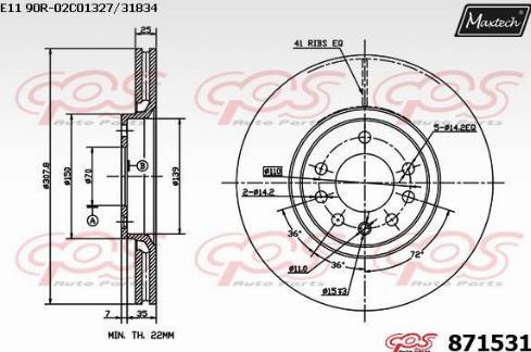 Maxtech 871531.0000 - Bremžu diski adetalas.lv