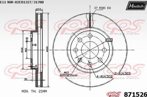 Maxtech 871526.0000 - Bremžu diski adetalas.lv