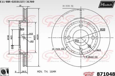 Maxtech 871048.0060 - Bremžu diski adetalas.lv