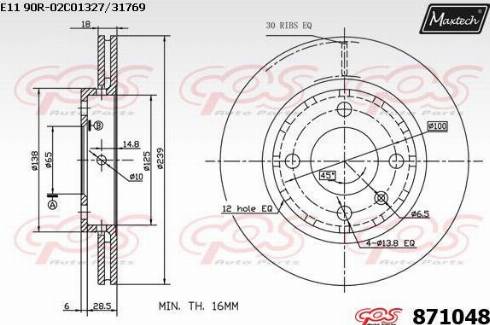 Maxtech 871048.0000 - Bremžu diski adetalas.lv