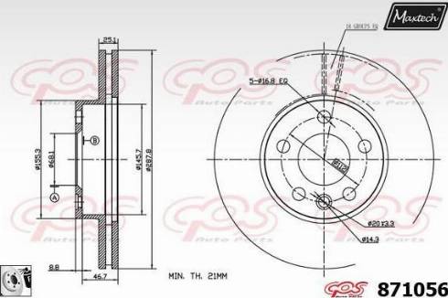 Maxtech 871056.0080 - Bremžu diski adetalas.lv