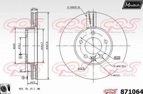 Maxtech 871064.0060 - Bremžu diski adetalas.lv