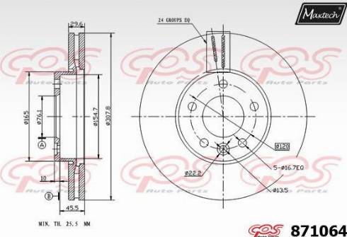 Maxtech 871064.0000 - Bremžu diski adetalas.lv