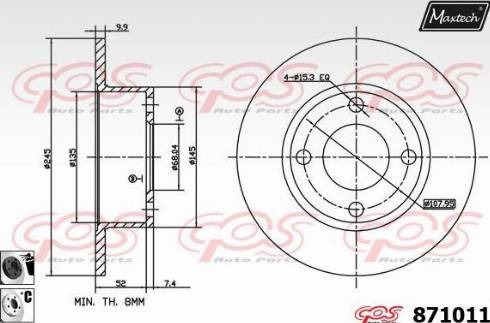 Maxtech 871011.6060 - Bremžu diski adetalas.lv