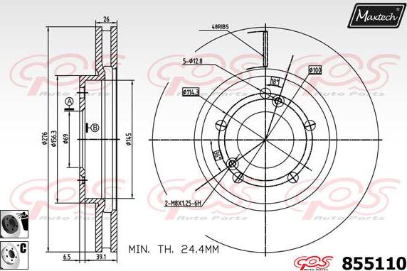 Maxtech 871011 - Bremžu diski adetalas.lv