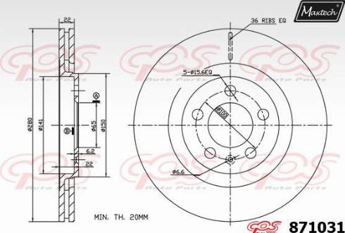 Maxtech 871031.0000 - Bremžu diski adetalas.lv