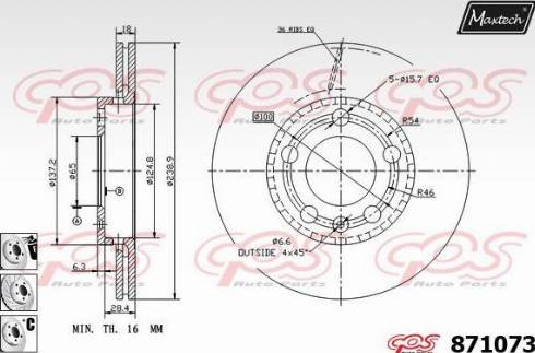 Maxtech 871073.6980 - Bremžu diski adetalas.lv