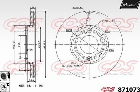 Maxtech 871073.6060 - Bremžu diski adetalas.lv