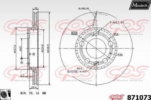 Maxtech 871073.0060 - Bremžu diski adetalas.lv